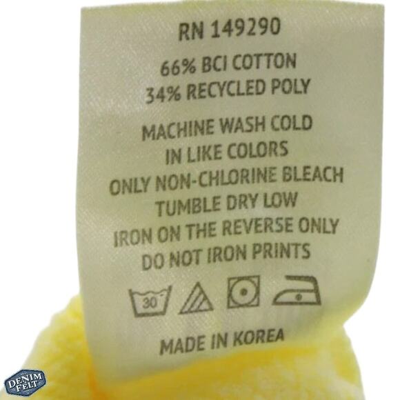 OAK & ACORN Yellow Sustain Statement Graphic Cropped Sweatshirt/Hoodie | NEW!! - Picture 13 of 14